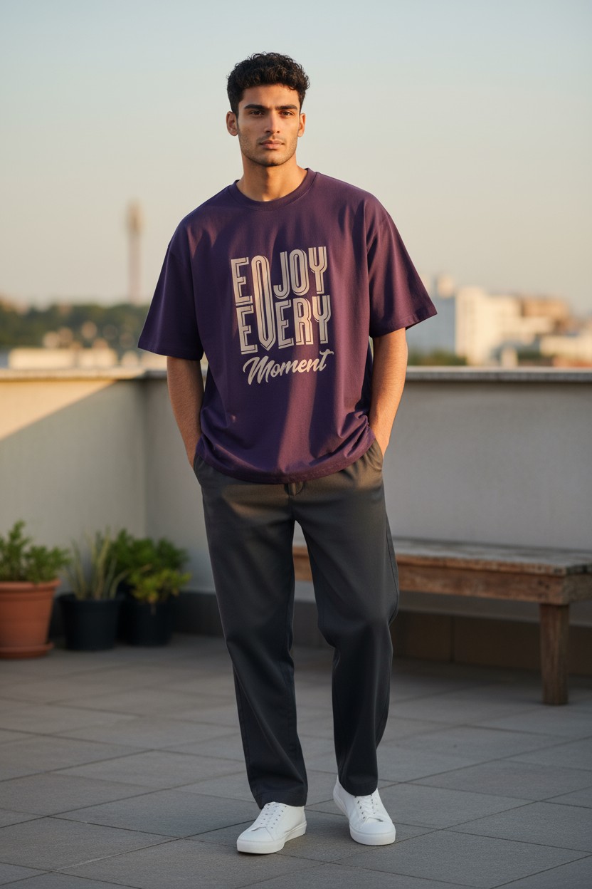 Oversized Unisex Tee-Soft & Breathable Everyday Shirt - Image 2